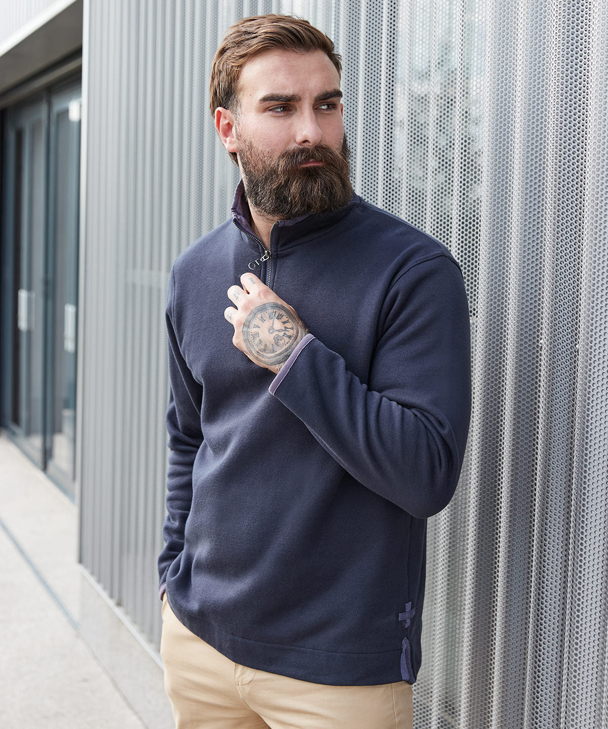 Tryck din logga på Sweatshirts från Front Row - Anpassa Supermjuk sweatshirt med dragkedja i färgen för företag, föreningar och privatpersoner
