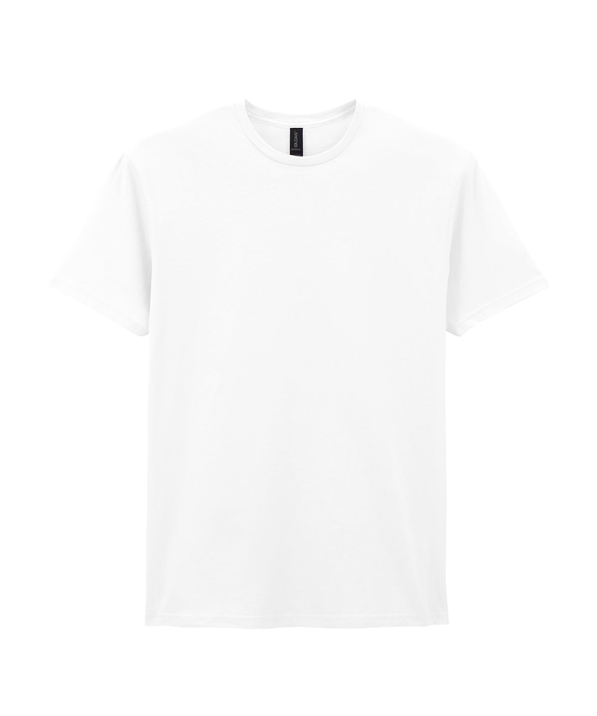 Tryck din logga på T-shirts från Gildan - Anpassa Softstyle ringspunnen t-shirt för vuxna i färgen Vit för företag, föreningar och privatpersoner