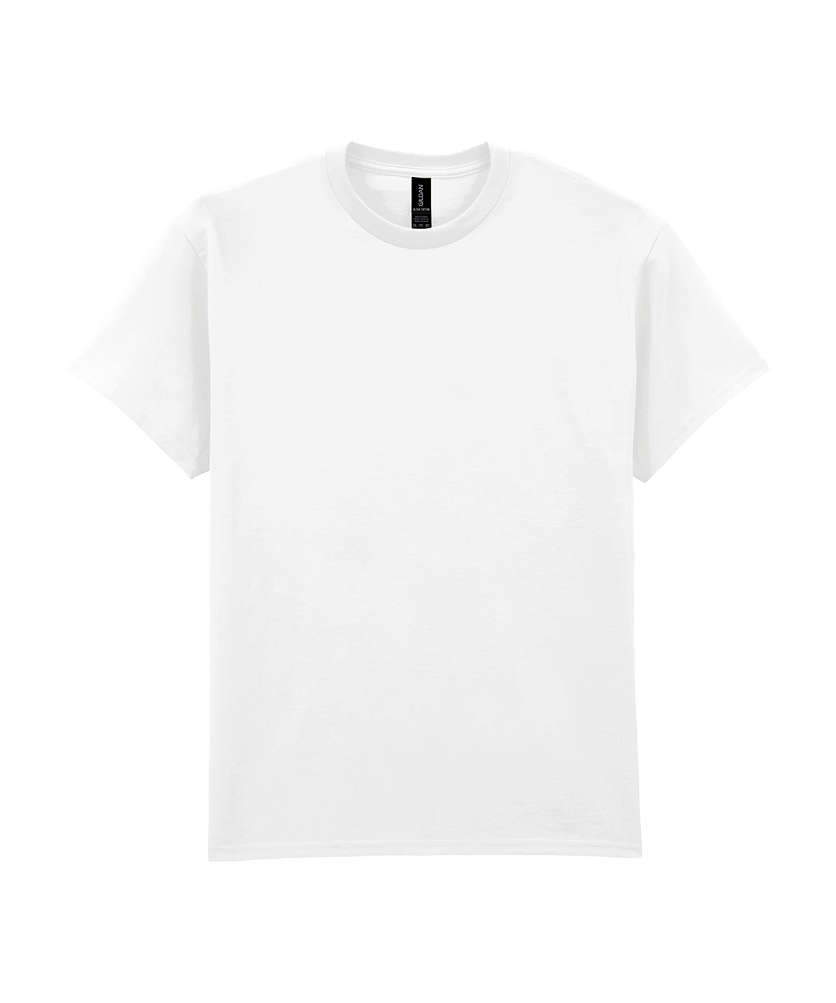 Tryck din logga på T-shirts från Gildan - Anpassa Ultra Cotton t-shirt för vuxna i färgen Vit för företag, föreningar och privatpersoner