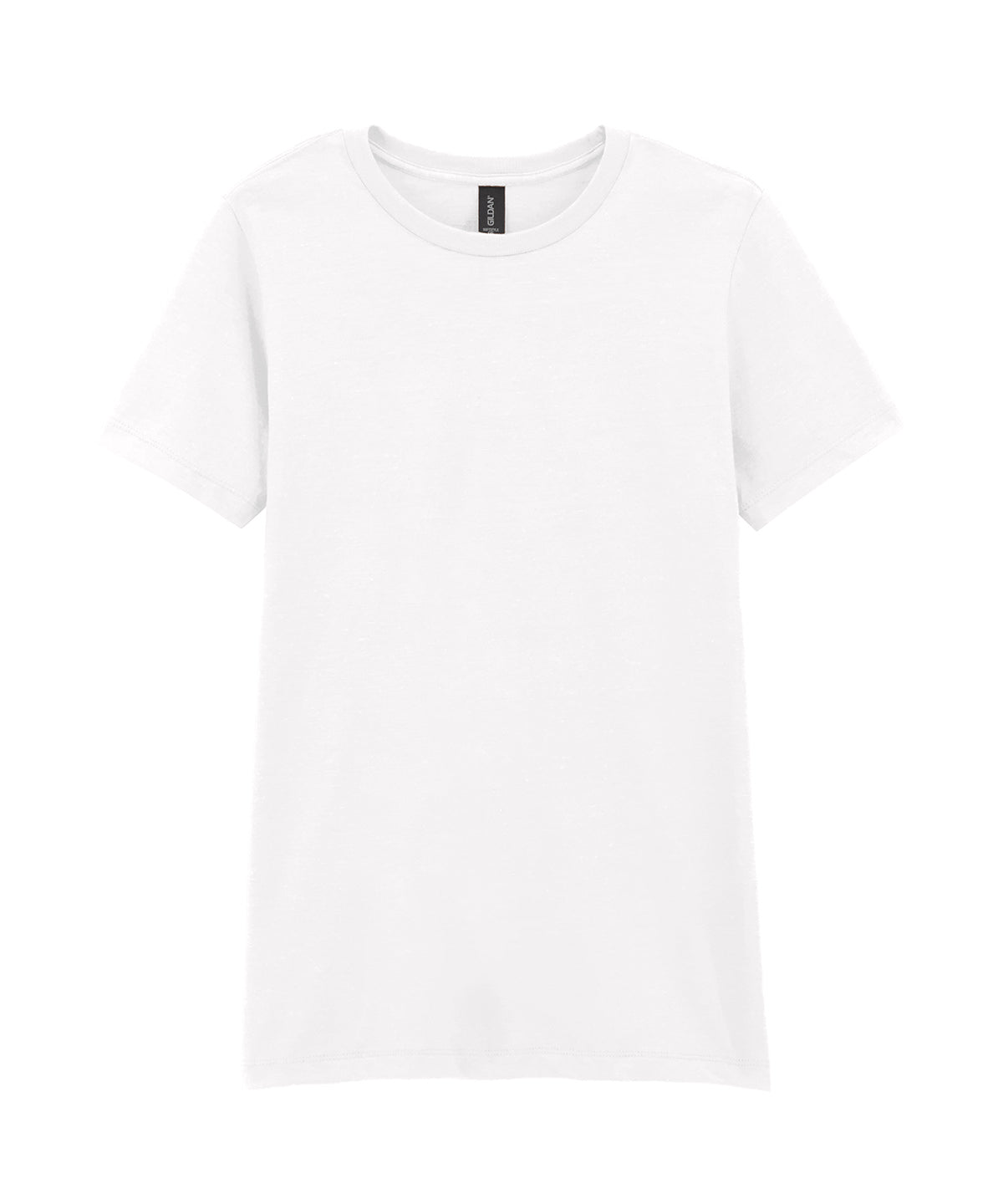 Tryck din logga på T-shirts från Gildan - Anpassa Softstyle CVC t-shirt för damer i färgen Vit för företag, föreningar och privatpersoner