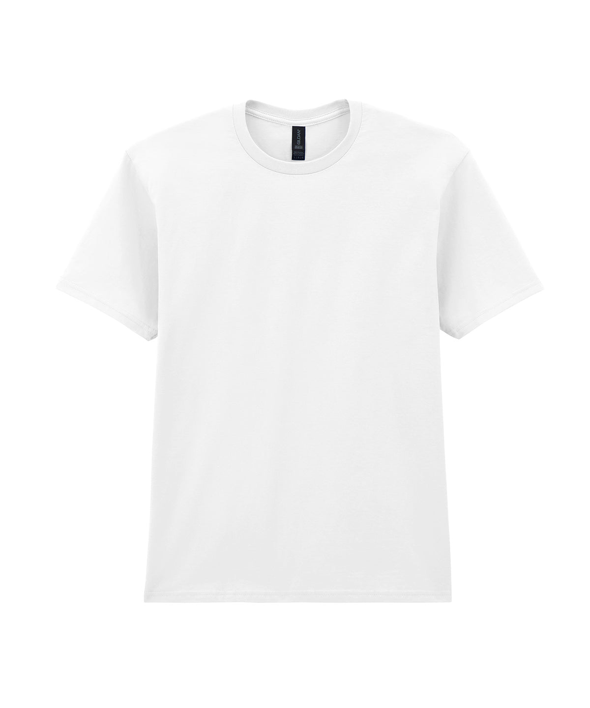 Tryck din logga på T-shirts från Gildan - Anpassa Softstyle midweight t-shirt för vuxna i färgen Vit för företag, föreningar och privatpersoner