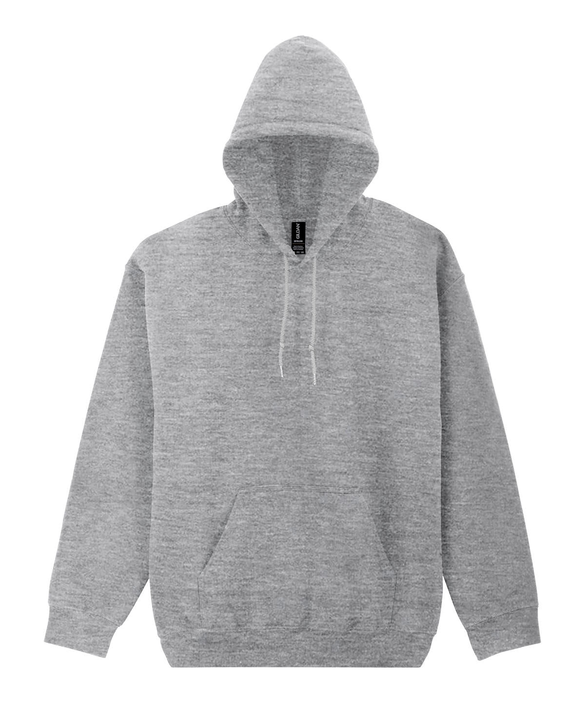 Tryck din logga på Hoodies från Gildan - Anpassa DryBlend huvtröja för vuxna i färgen Ljunggrå för företag, föreningar och privatpersoner