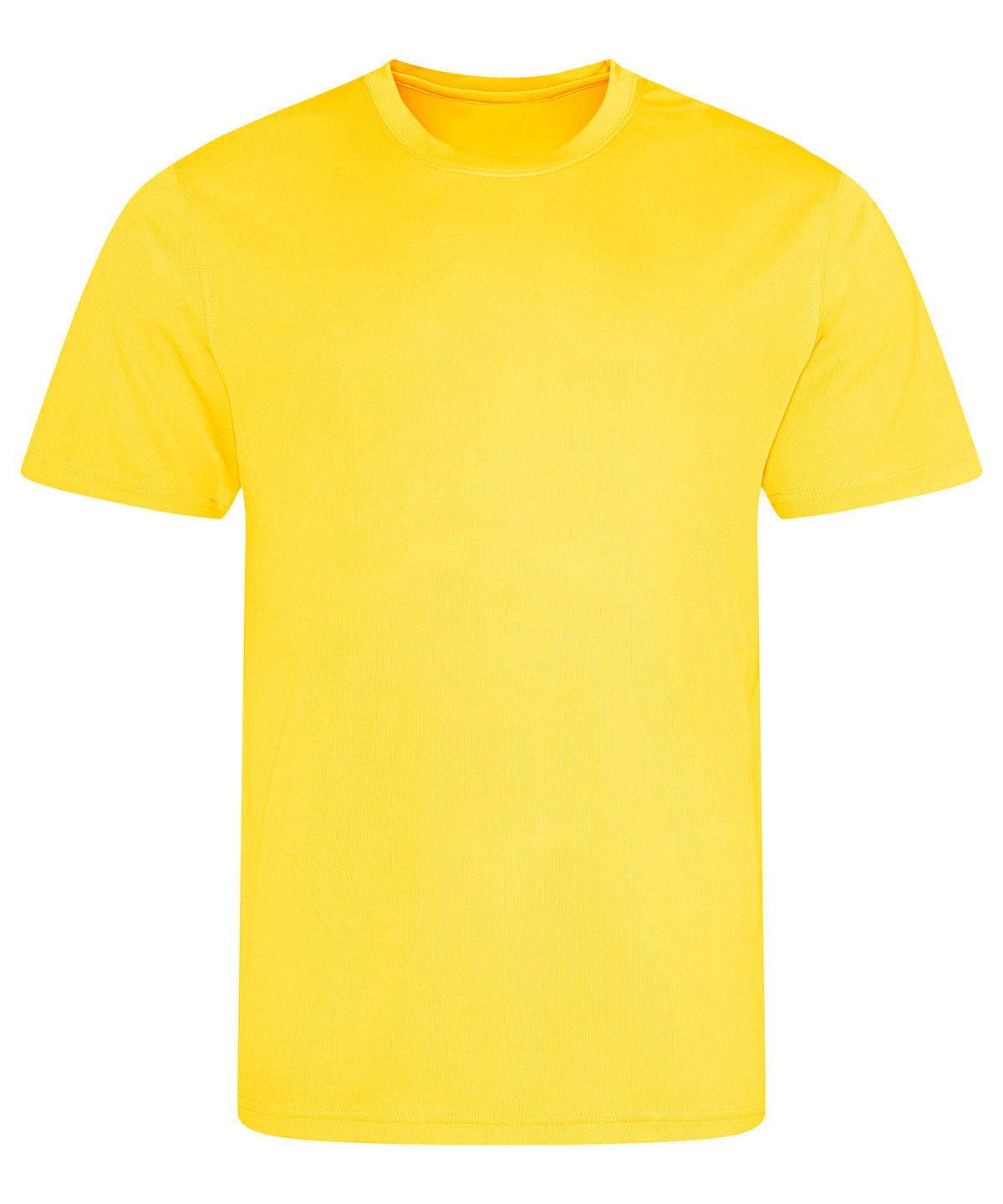 Tryck din logga på T-shirts från AWDis Just Cool - Anpassa Återvunnet coolt T i färgen Mellan gul för företag, föreningar och privatpersoner