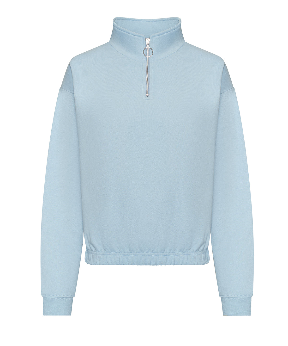 Tryck din logga på Sweatshirts från AWDis Just Hoods - Anpassa Dam - cropped -zip sweat i färgen Himmelblå för företag, föreningar och privatpersoner