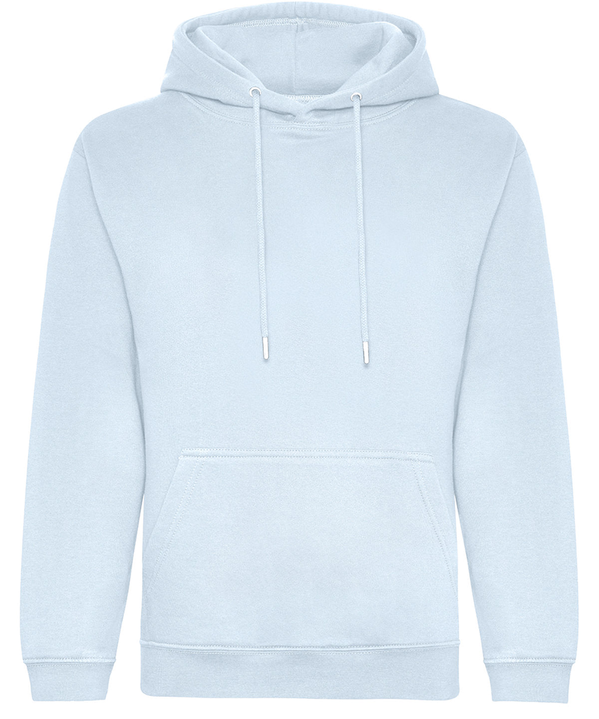 Tryck din logga på Hoodies från AWDis Just Hoods - Anpassa Ekologisk huvtröja i färgen Himmelblå för företag, föreningar och privatpersoner