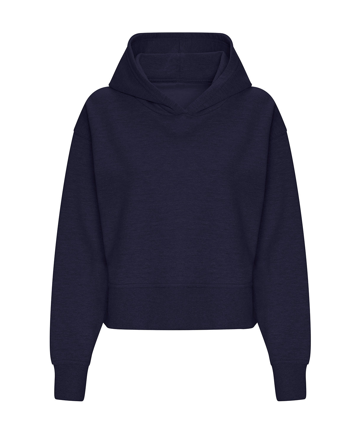 Tryck din logga på Hoodies från AWDis Just Hoods - Anpassa Avslappnad huvtröja för damer i färgen Marinblå för företag, föreningar och privatpersoner