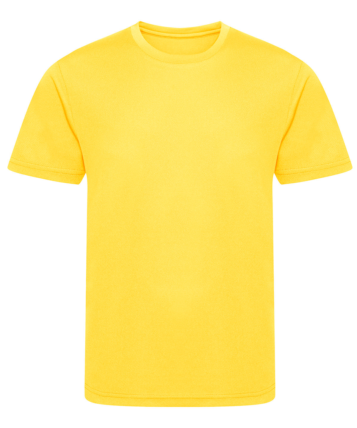Tryck din logga på T-shirts från AWDis Just Cool - Anpassa Barn återvinner cool T i färgen Mellan gul för företag, föreningar och privatpersoner