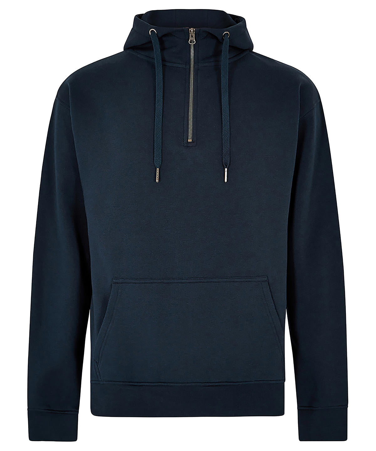 Tryck din logga på Hoodies från Kustom Kit - Anpassa Huvtröja med 1/4 dragkedja i normal passform i färgen Marinblå för företag, föreningar och privatpersoner