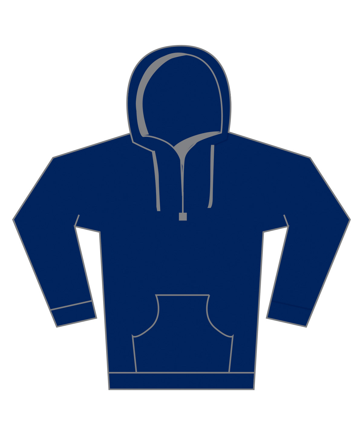 Tryck din logga på Hoodies från Kustom Kit - Anpassa Pikétröja med figursydd passform och ficka med dragkedja i färgen Marinblå för företag, föreningar och privatpersoner