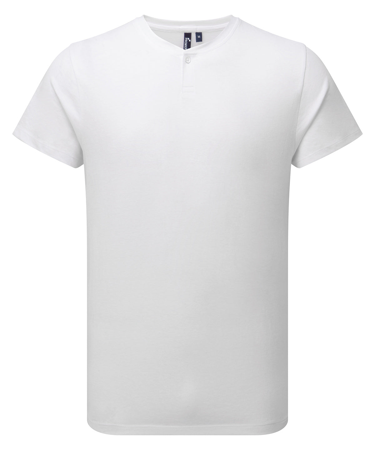 Tryck din logga på T-shirts från Premier - Anpassa Mens Cotton Rich Comis Tee i färgen Vit för företag, föreningar och privatpersoner