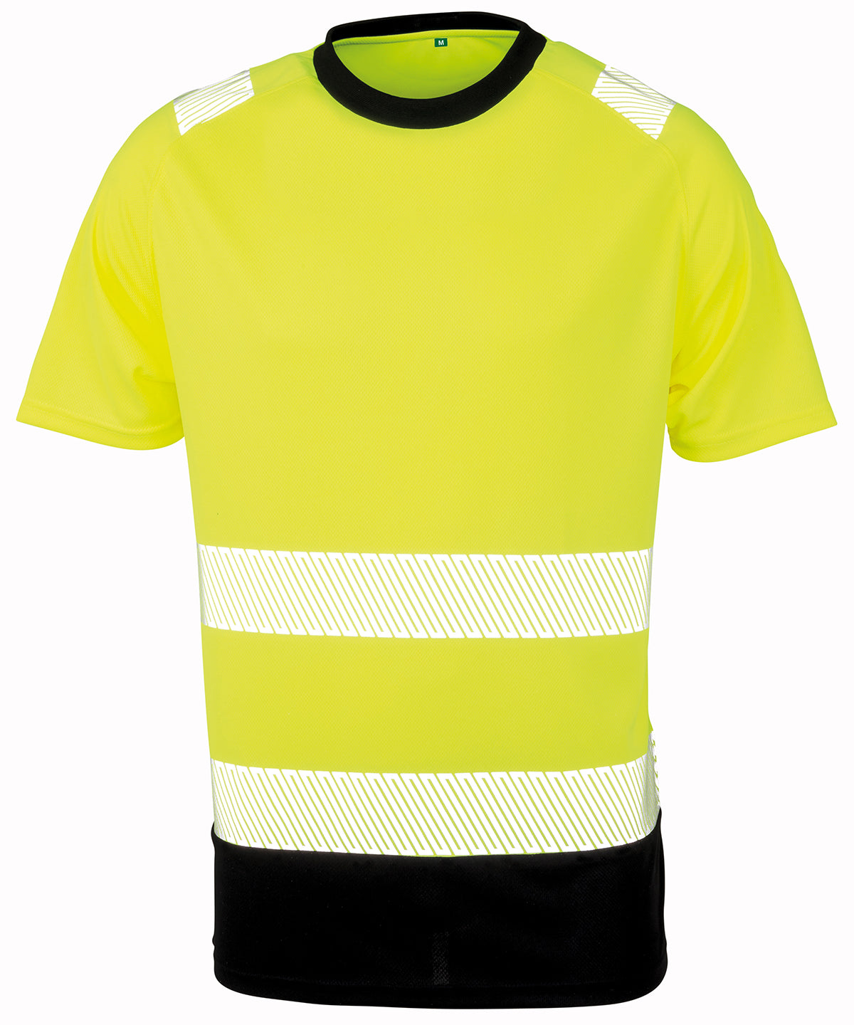 Tryck din logga på T-shirts från Result Genuine Recycled - Anpassa Återvunnen t-shirt för säkerhet i färgen Neon gul för företag, föreningar och privatpersoner