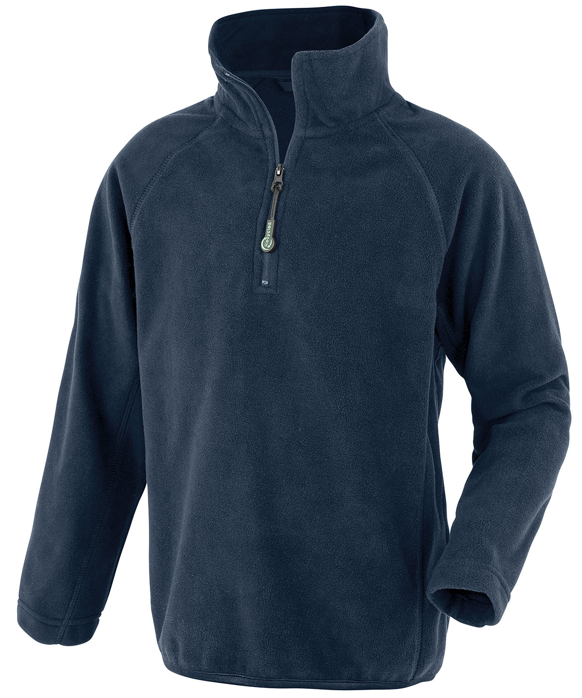 Tryck din logga på Fleece från Result Genuine Recycled - Anpassa Junior tröja i återvunnen mikrofleece i färgen Marinblå för företag, föreningar och privatpersoner