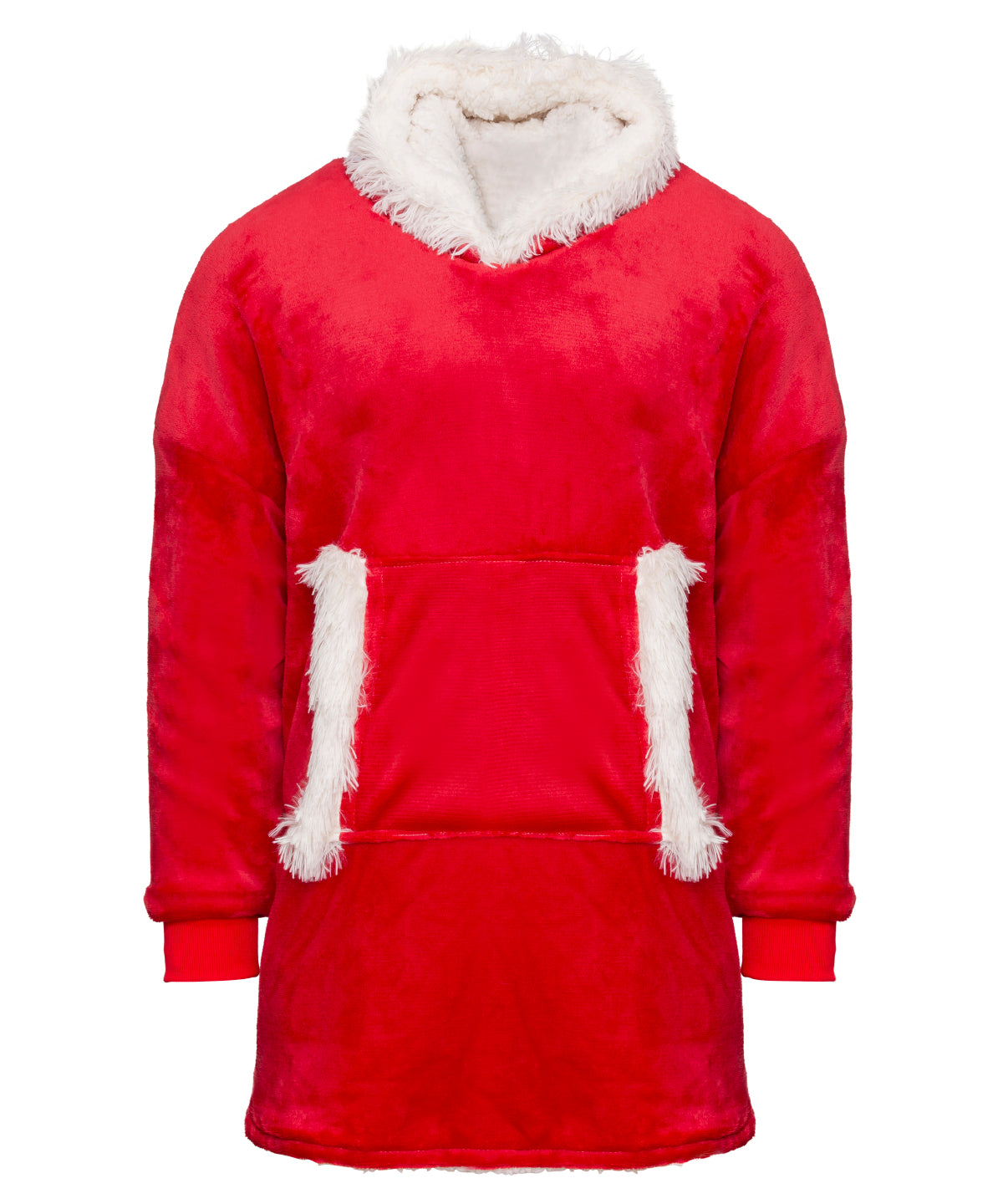 Tryck din logga på Hoodies från Ribbon - Anpassa The Ribbon överdimensionerad mysig vändbar sherpahuvtröja i färgen Mellan röd One Size för företag, föreningar och privatpersoner