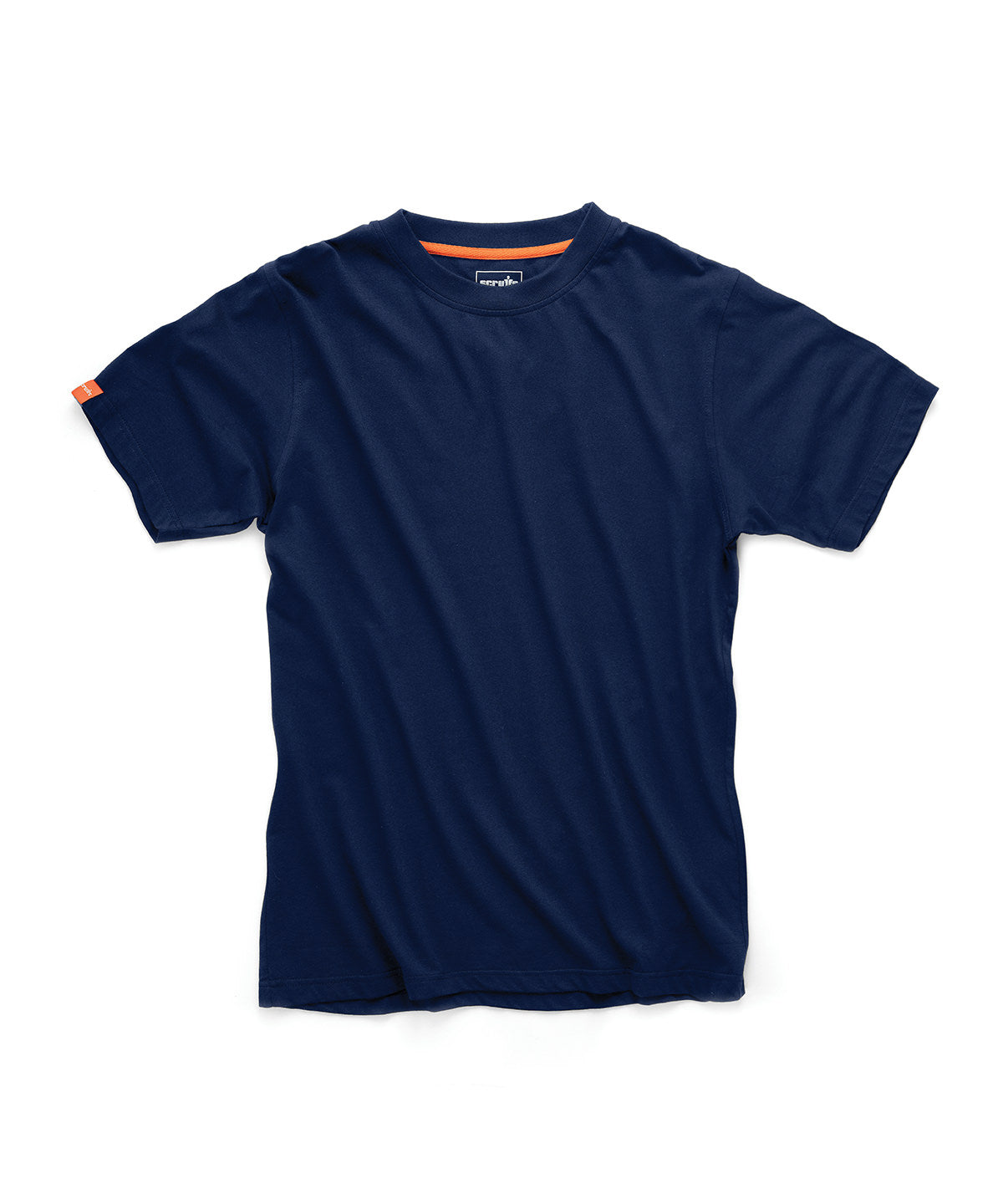 Tryck din logga på T-shirts från Scruffs - Anpassa Eco Worker t-shirt i färgen Marinblå för företag, föreningar och privatpersoner