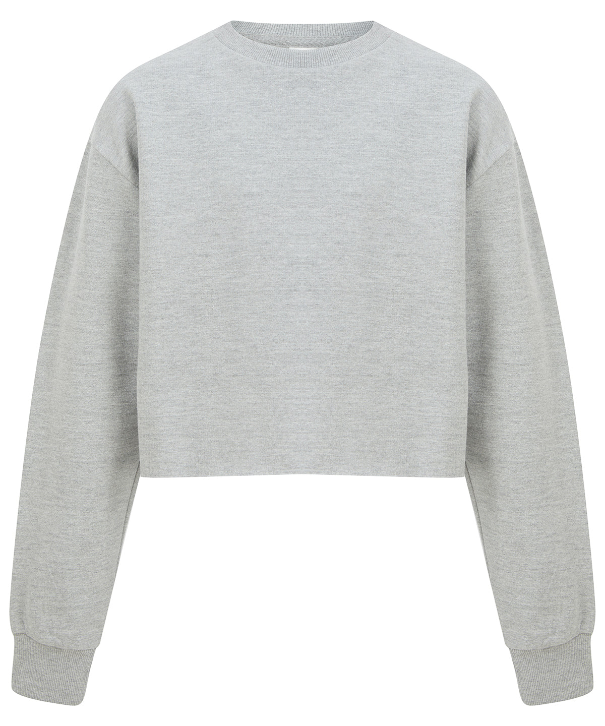 Tryck din logga på Sweatshirts från SF - Anpassa Barn croppad slounge sweat i färgen Ljunggrå för företag, föreningar och privatpersoner