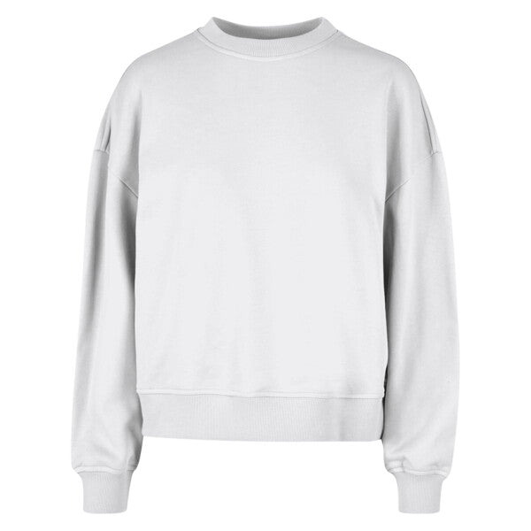 BUILD YOUR BRAND Women’s oversized crew neck sweatshirt BY212