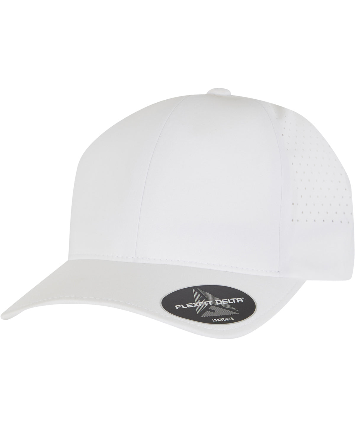 Tryck din logga på Kepsar från Flexfit by Yupoong - Anpassa Flexfit Delta snapback i färgen Vit One Size för företag, föreningar och privatpersoner