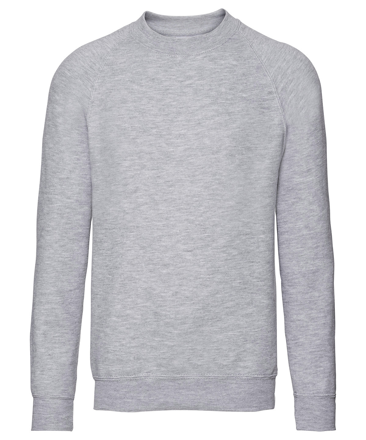 Tryck din logga på Sweatshirts från Russell Europe - Anpassa (7620B) Sweatshirt med raglanärm för barn i färgen Ljunggrå för företag, föreningar och privatpersoner