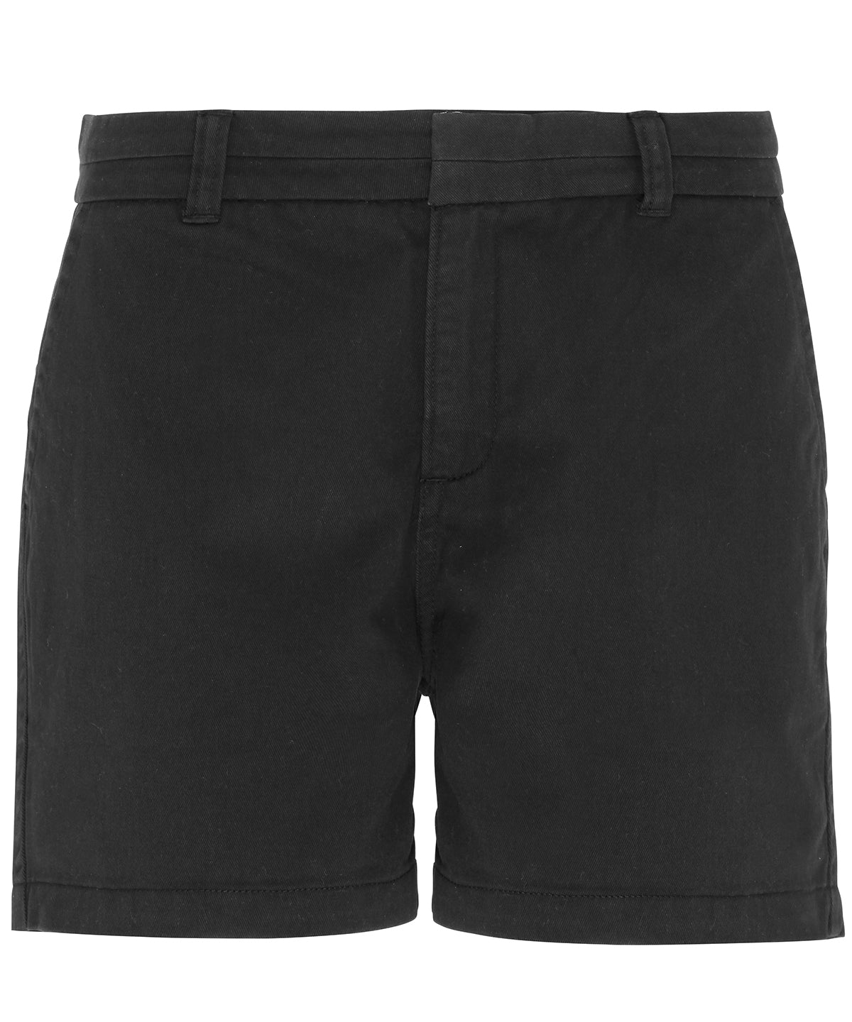 Tryck din logga på Shorts från Asquith & Fox - Anpassa (AQ061) Chino shorts för dam i färgen Svart för företag, föreningar och privatpersoner