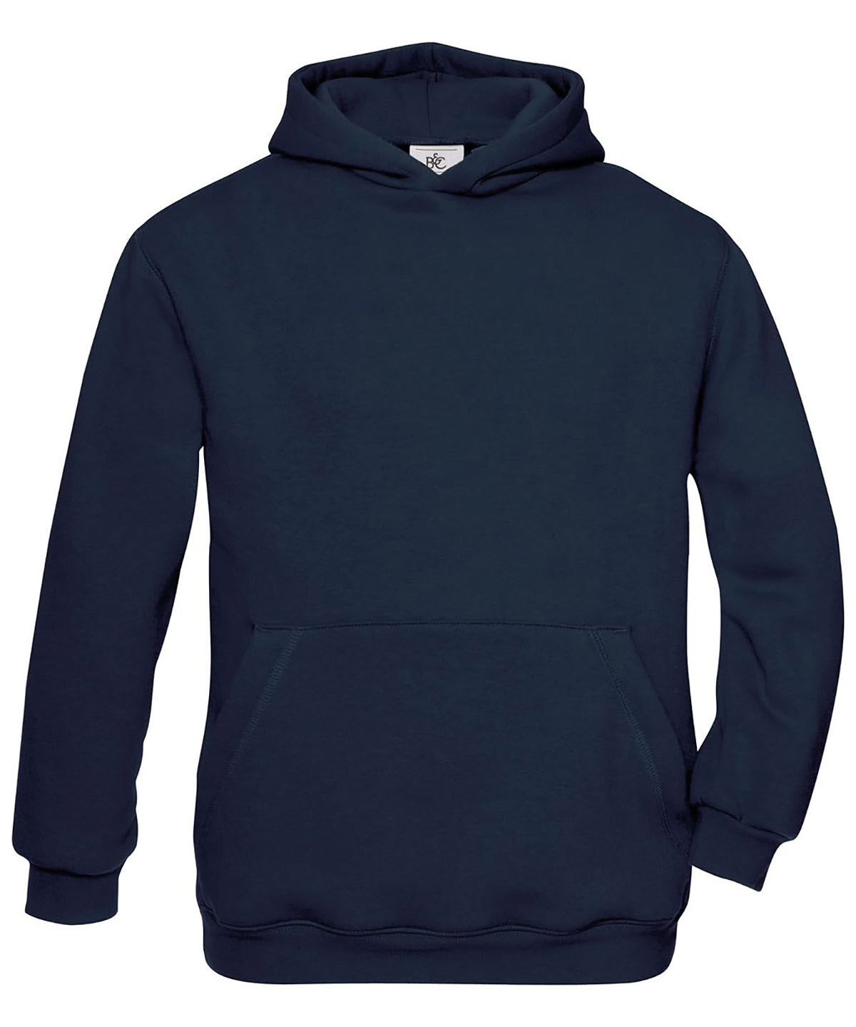 Tryck din logga på Hoodies från B&C Collection - Anpassa (B420B) B&C Hooded /barn i färgen Marinblå för företag, föreningar och privatpersoner