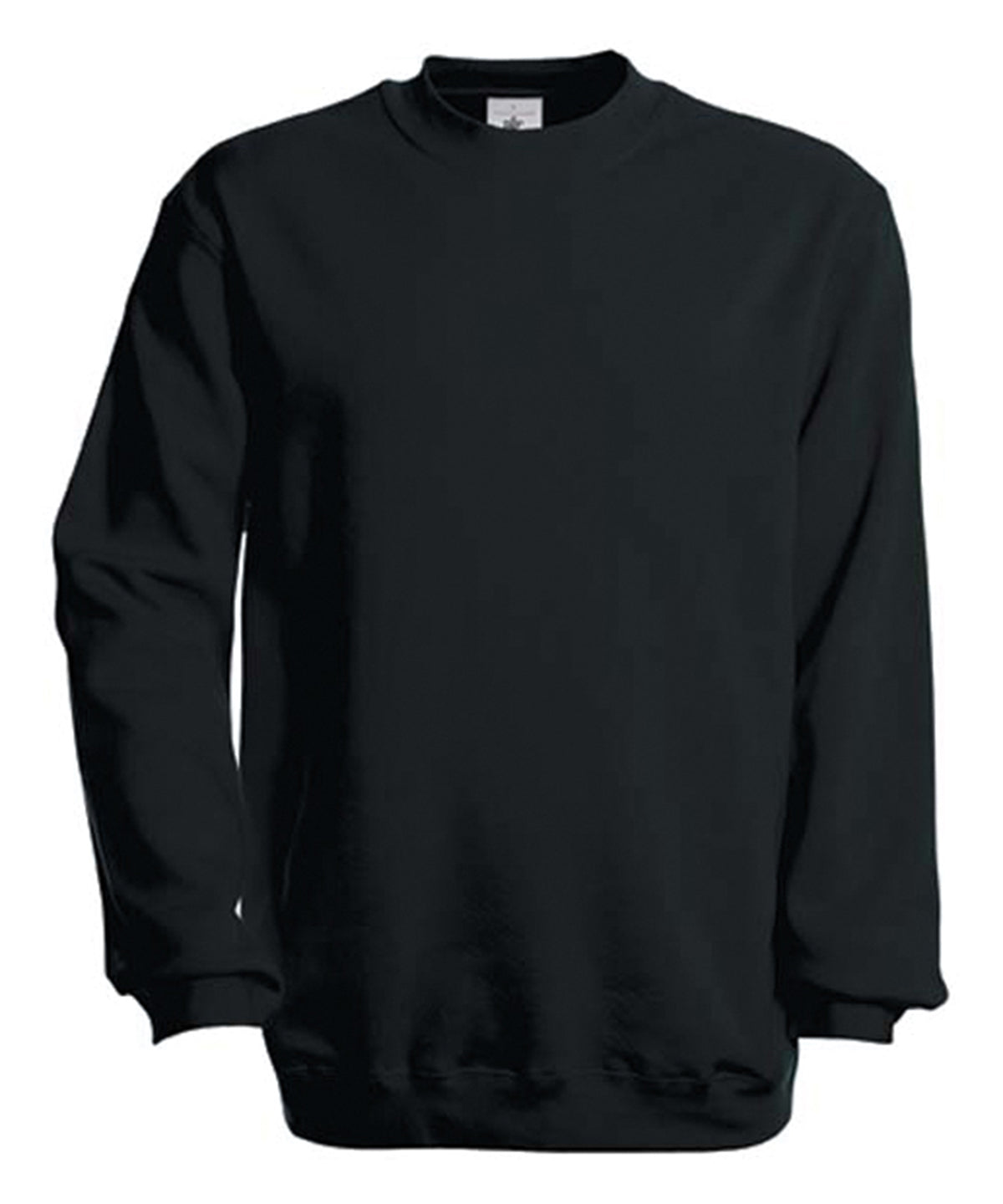 Tryck din logga på Sweatshirts från B&C Collection - Anpassa (BA401) B&C Set-in sweatshirt i färgen Svart för företag, föreningar och privatpersoner