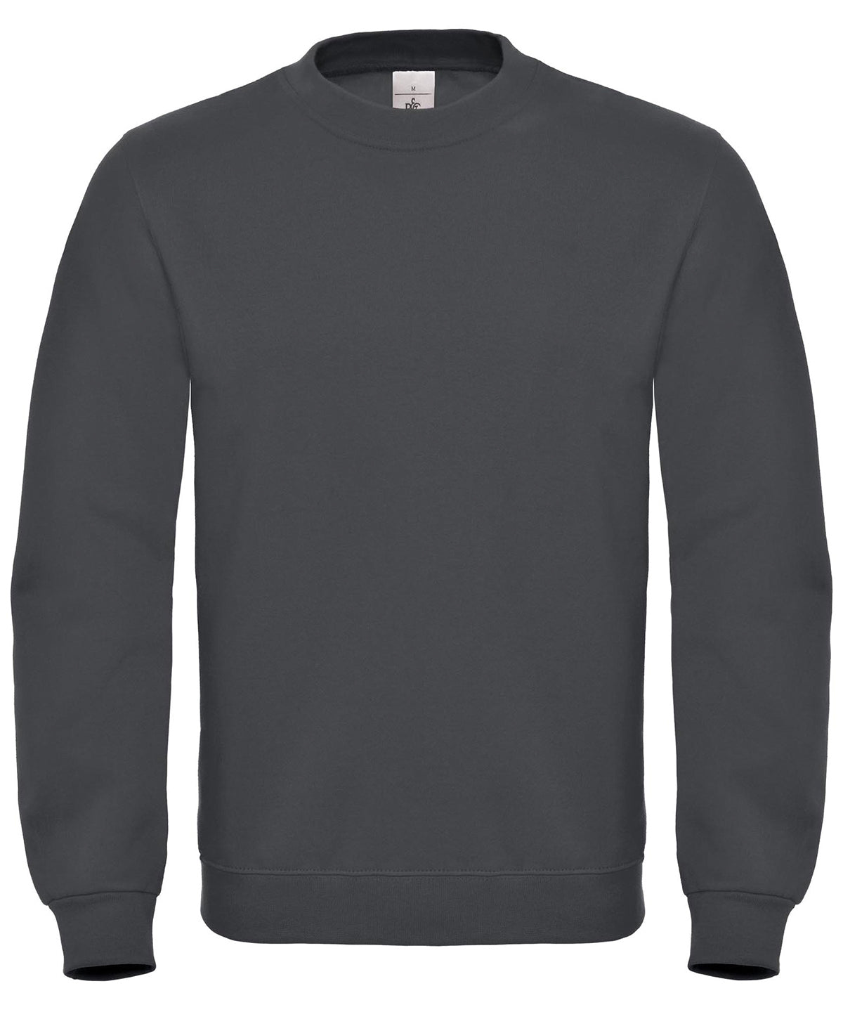 Tryck din logga på Sweatshirts från B&C Collection - Anpassa (BA404) B&C ID.002 Sweatshirt i färgen Mörkgrå för företag, föreningar och privatpersoner