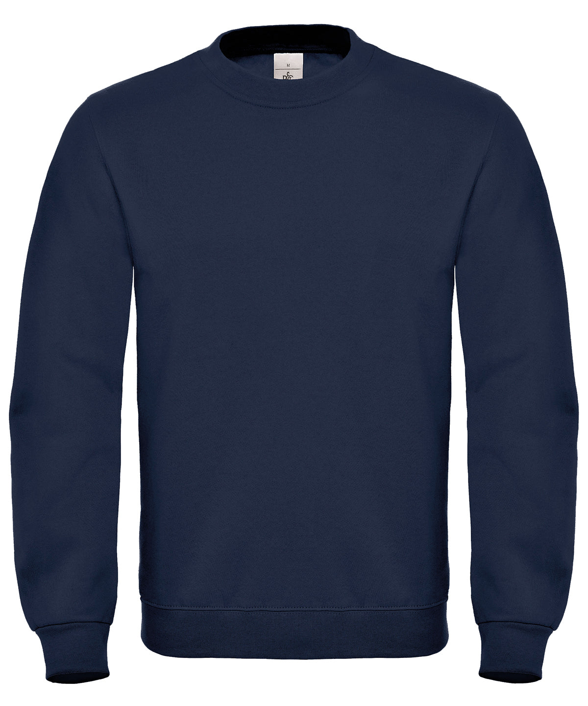 Tryck din logga på Sweatshirts från B&C Collection - Anpassa (BA404) B&C ID.002 Sweatshirt i färgen Marinblå för företag, föreningar och privatpersoner