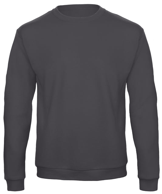 Tryck din logga på Sweatshirts från B&C Collection - Anpassa (BA409) B&C ID.202 50/50 sweatshirt i färgen Mörkgrå för företag, föreningar och privatpersoner