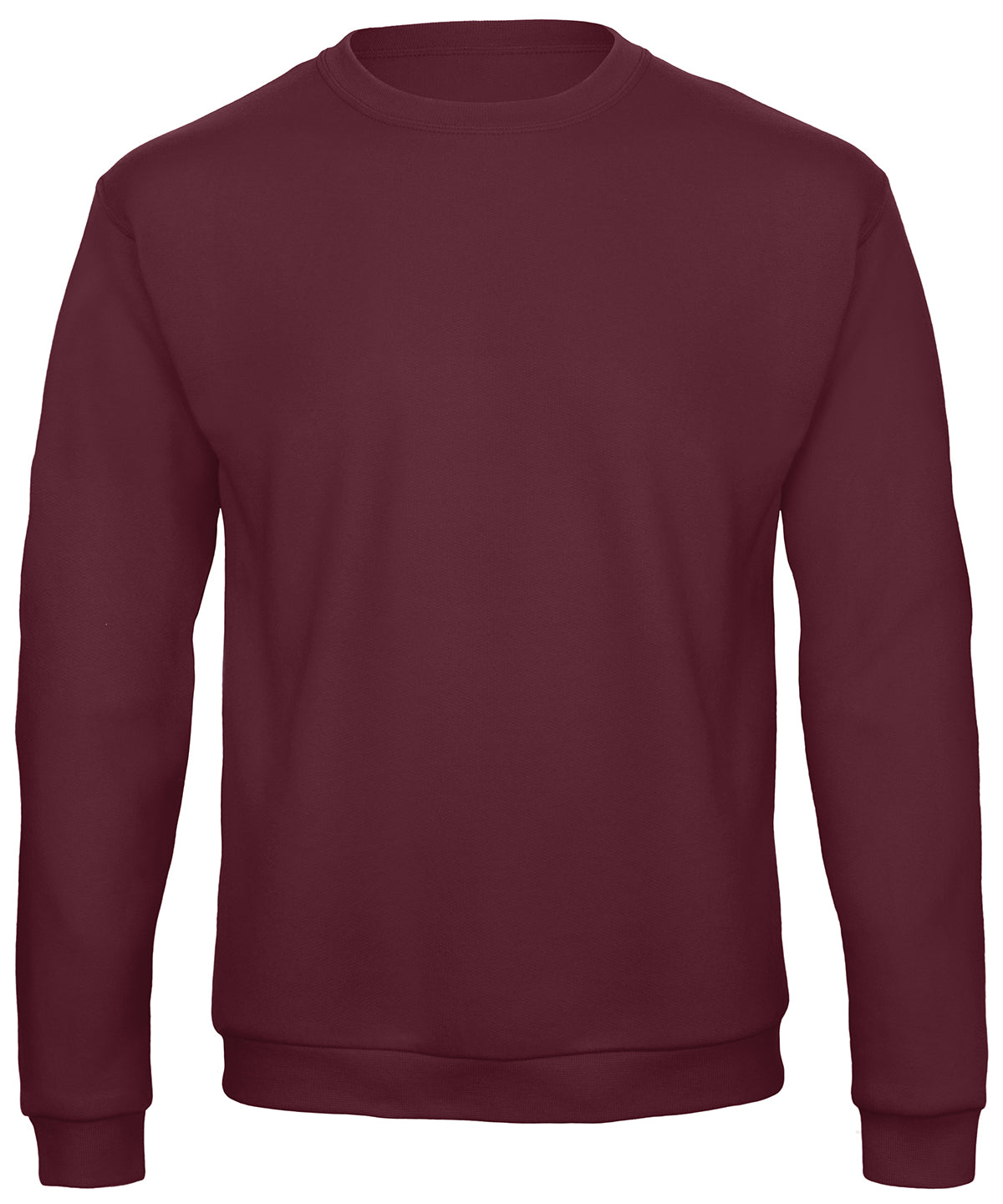 Tryck din logga på Sweatshirts från B&C Collection - Anpassa (BA409) B&C ID.202 50/50 sweatshirt i färgen Burgundy för företag, föreningar och privatpersoner