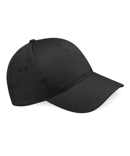 Tryck din logga på Kepsar från Beechfield - Anpassa Ultimate 5-panel keps i färgen Svart One Size för företag, föreningar och privatpersoner