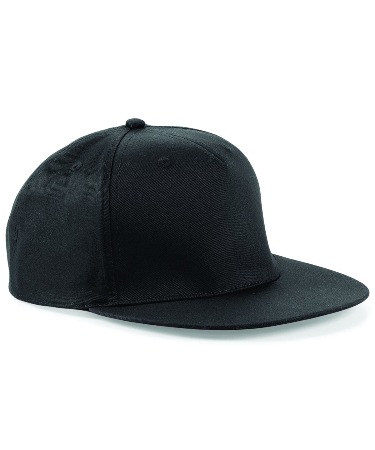 Tryck din logga på Kepsar från Beechfield - Anpassa (BC610) 5-panel snapback rappare keps i färgen Svart One Size för företag, föreningar och privatpersoner