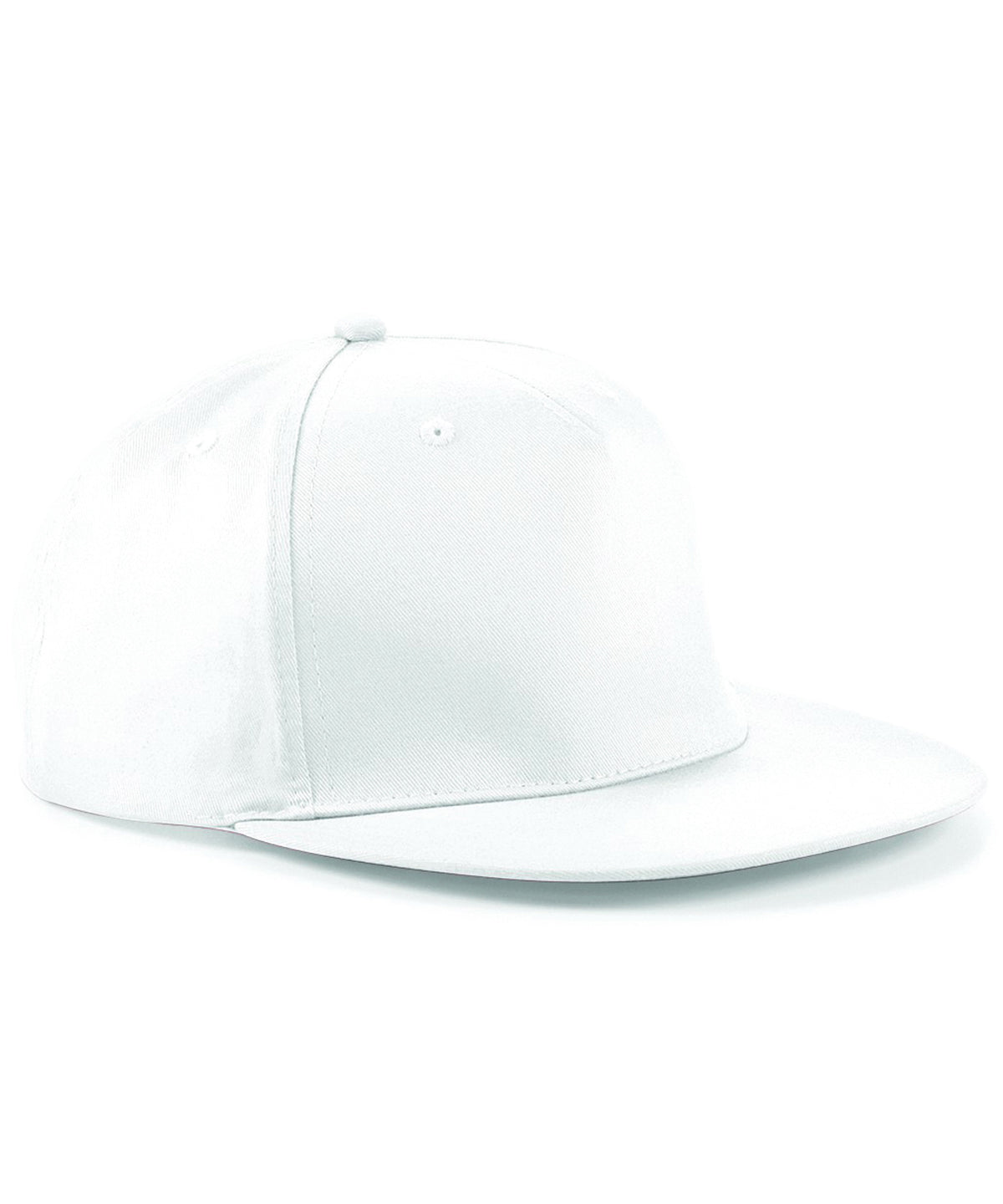 Tryck din logga på Kepsar från Beechfield - Anpassa (BC610) 5-panel snapback rappare keps i färgen Vit One Size för företag, föreningar och privatpersoner