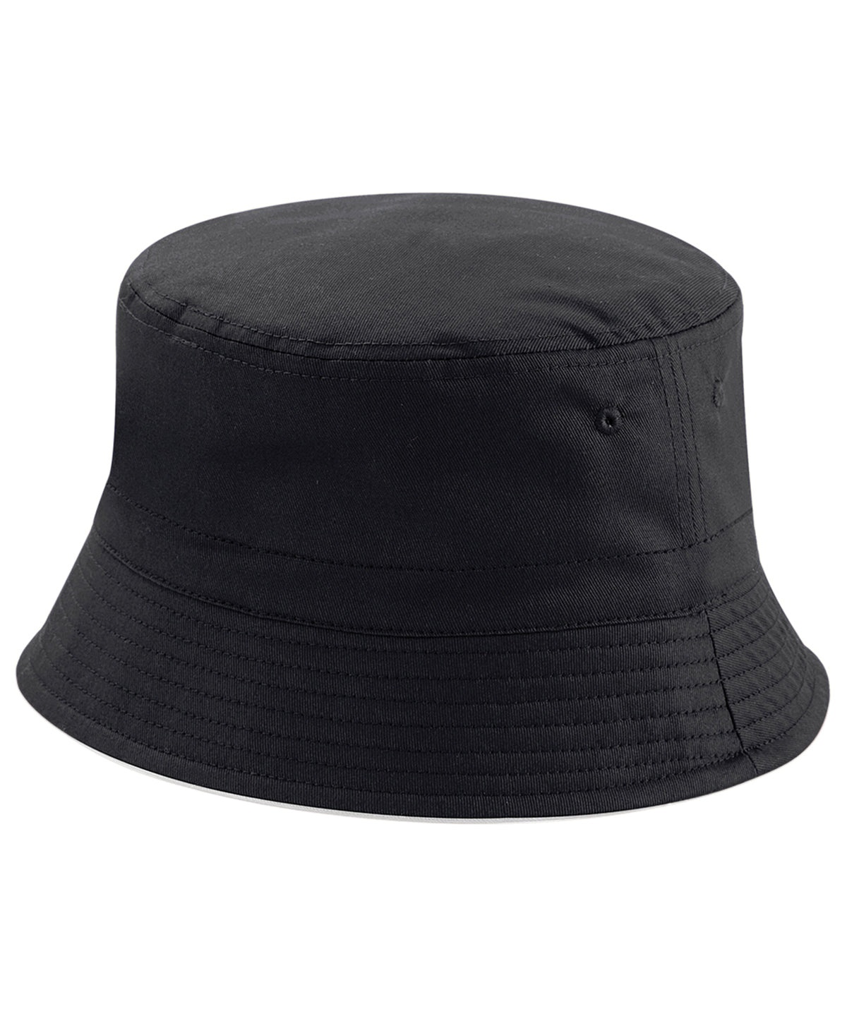 Tryck din logga på Hattar från Beechfield - Anpassa (BC686) Vändbar bucket hat i färgen Svart för företag, föreningar och privatpersoner