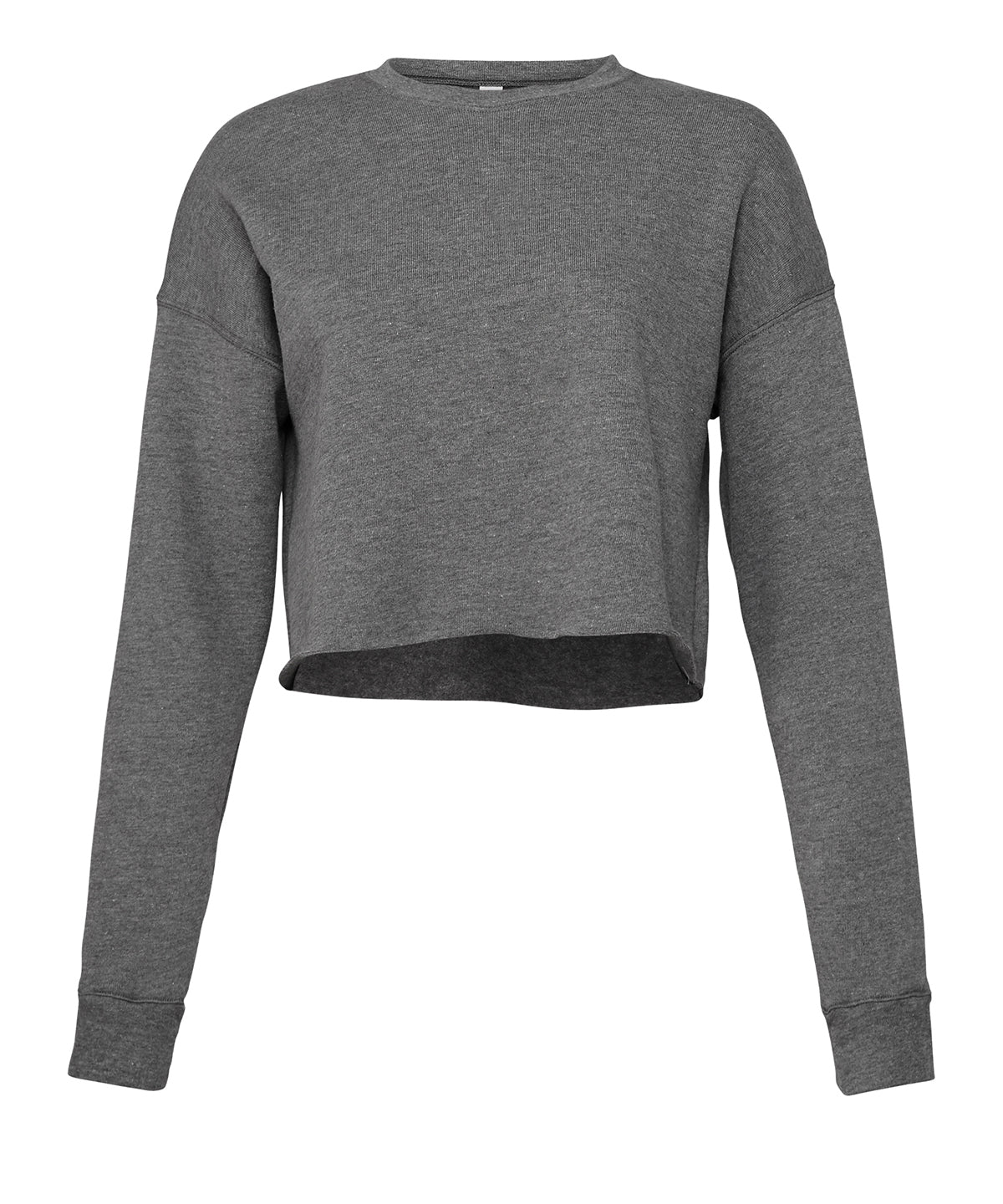 Tryck din logga på Sweatshirts från Bella Canvas - Anpassa (BE221) Cropped crew fleece för damer i färgen Ljunggrå för företag, föreningar och privatpersoner