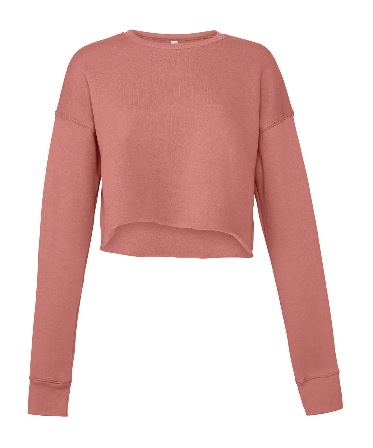 Tryck din logga på Sweatshirts från Bella Canvas - Anpassa (BE221) Cropped crew fleece för damer i färgen Ljus orange för företag, föreningar och privatpersoner