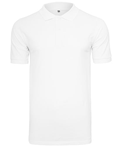 Tryck din logga på Piké från Build Your Brand - Anpassa Piké i färgen Vit för företag, föreningar och privatpersoner