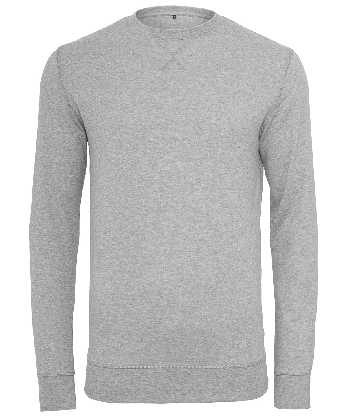 Tryck din logga på Sweatshirts från Build Your Brand - Anpassa (BY010) Lätt crew sweatshirt i färgen Ljunggrå för företag, föreningar och privatpersoner