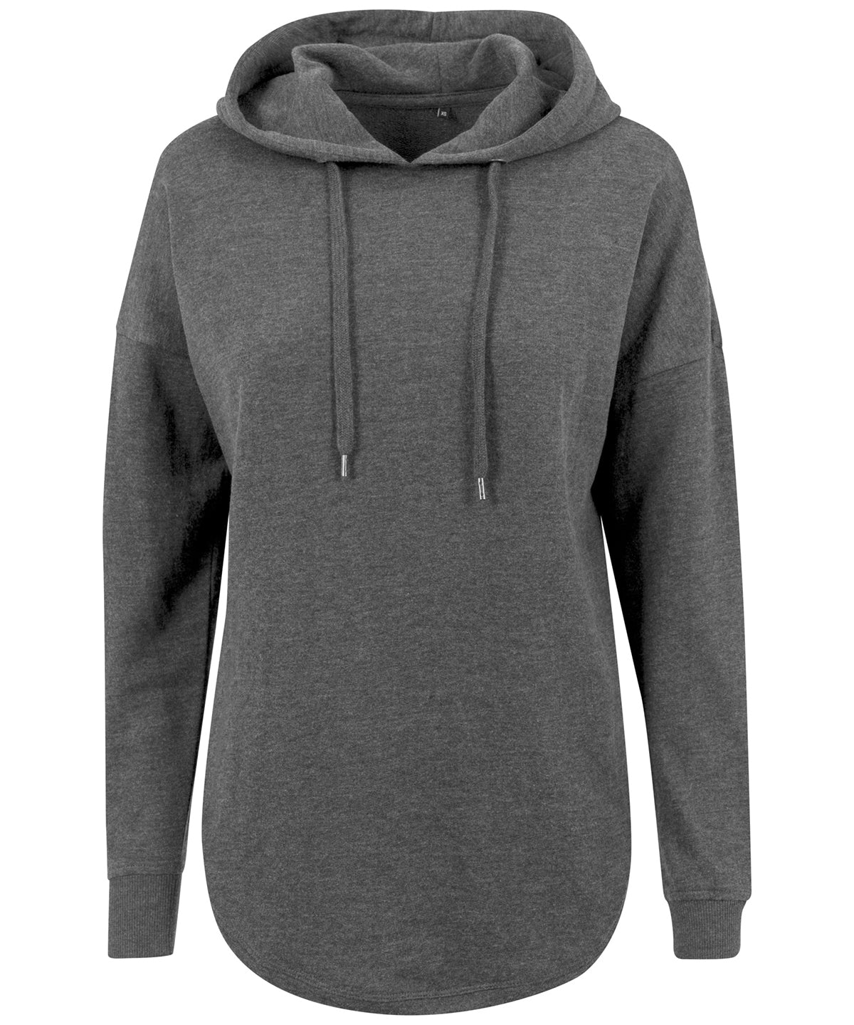 Tryck din logga på Hoodies från Build Your Brand - Anpassa (BY037) Oversized huvtröja för dam i färgen Mörkgrå för företag, föreningar och privatpersoner