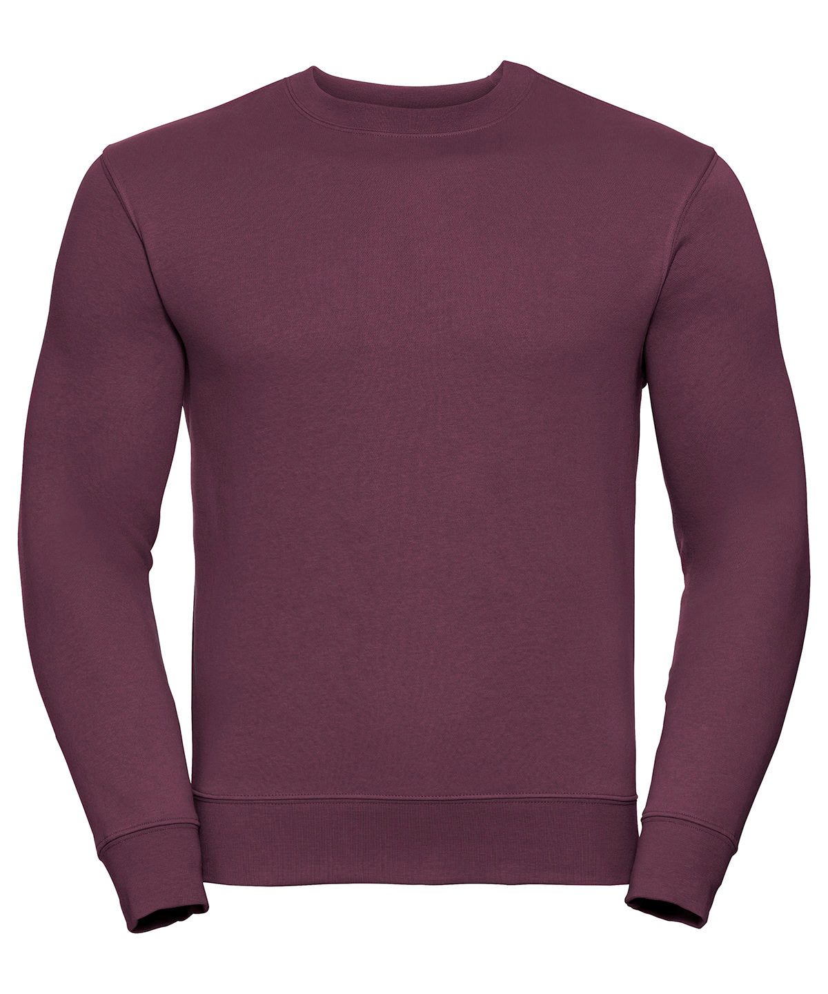 Tryck din logga på Sweatshirts från Russell Europe - Anpassa (J262M) Sweatshirt med set-in-ärm i färgen Burgundy för företag, föreningar och privatpersoner