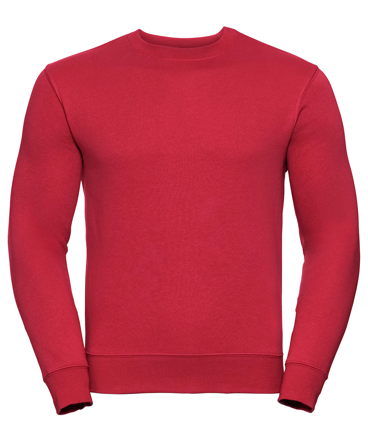 Tryck din logga på Sweatshirts från Russell Europe - Anpassa (J262M) Sweatshirt med set-in-ärm i färgen Mellan röd för företag, föreningar och privatpersoner