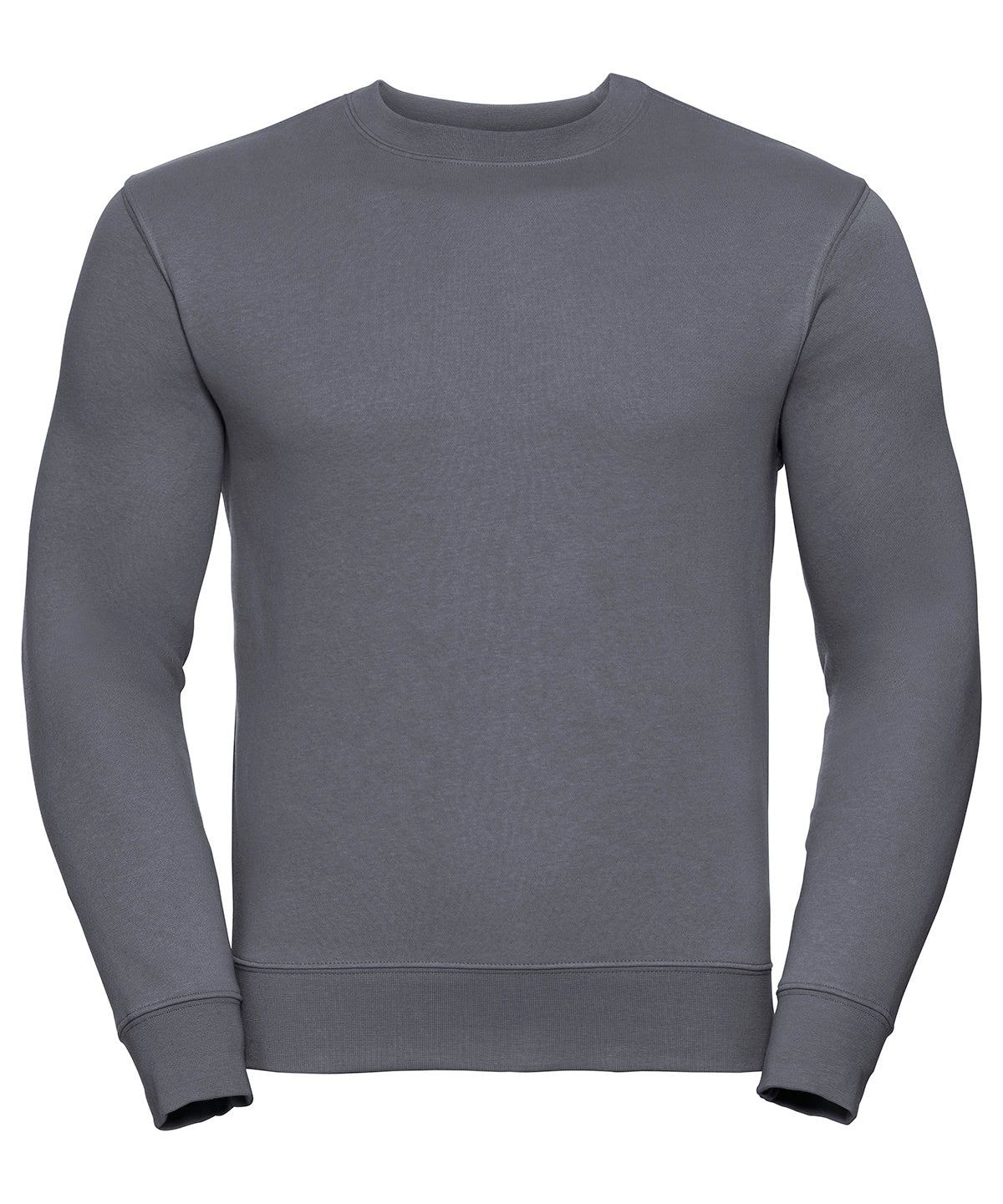 Tryck din logga på Sweatshirts från Russell Europe - Anpassa (J262M) Sweatshirt med set-in-ärm i färgen Mörkgrå för företag, föreningar och privatpersoner