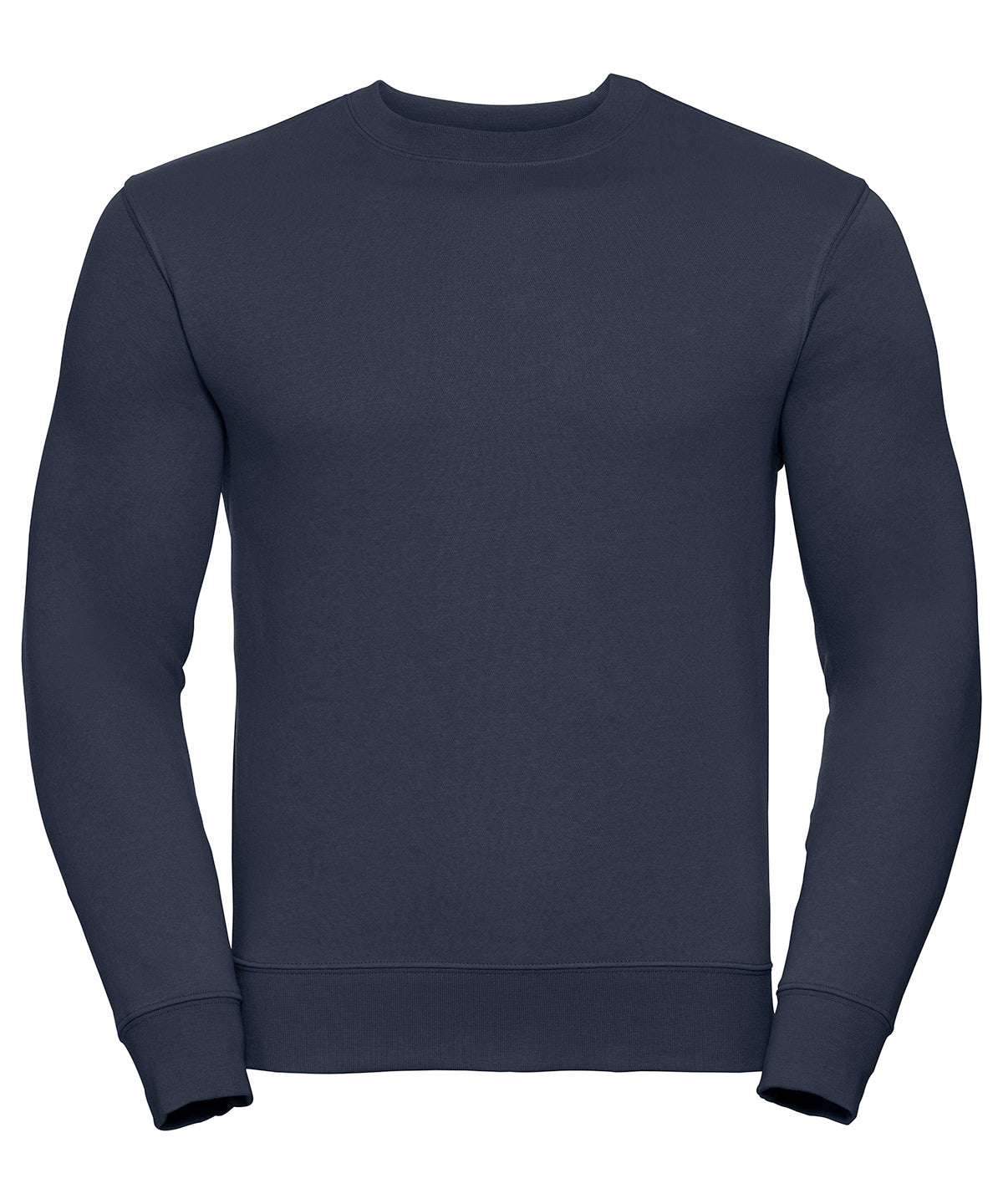 Tryck din logga på Sweatshirts från Russell Europe - Anpassa (J262M) Sweatshirt med set-in-ärm i färgen Marinblå för företag, föreningar och privatpersoner