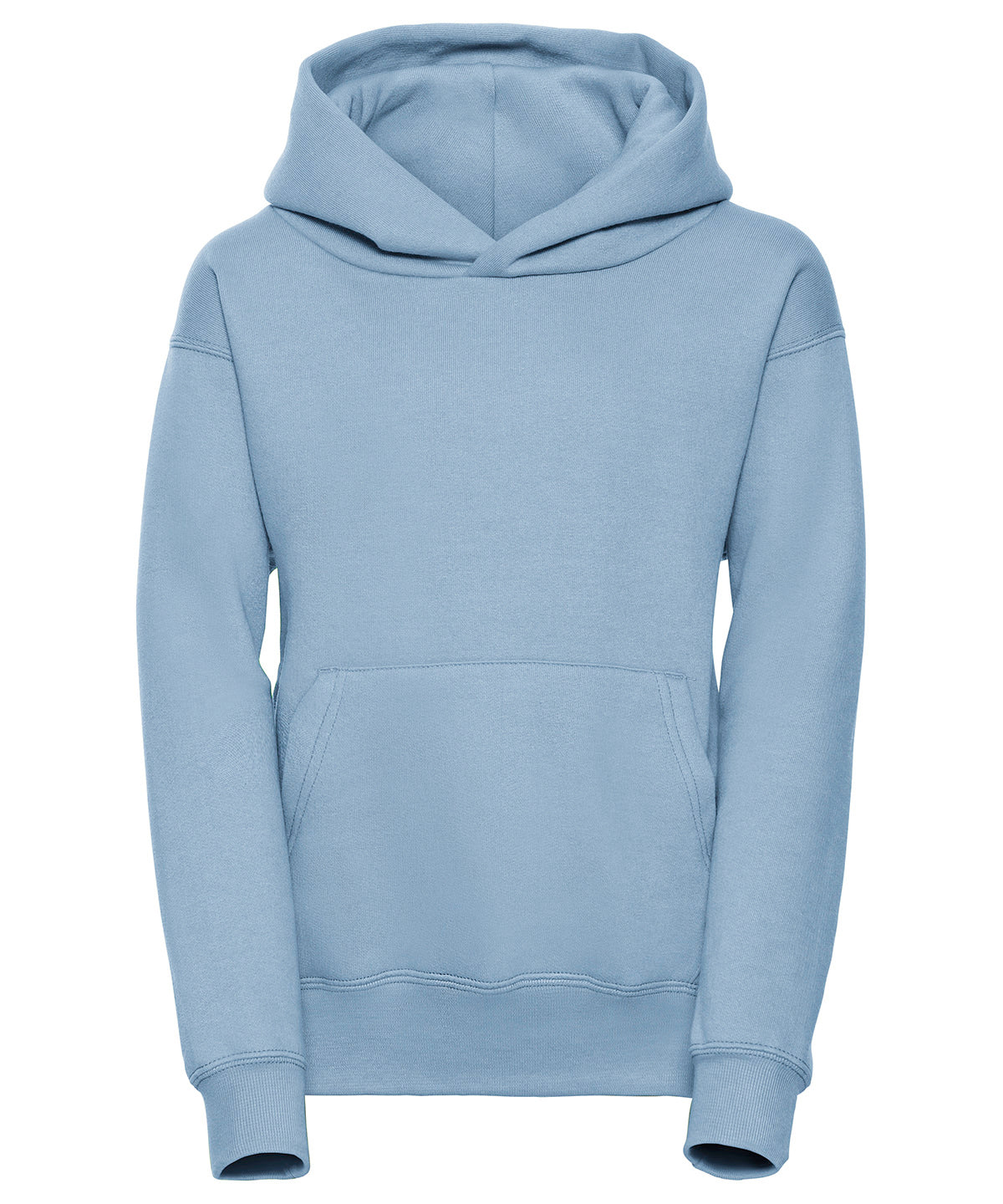 Tryck din logga på Hoodies från Russell Europe - Anpassa (J575B) Sweatshirt med huva för barn i färgen Himmelblå för företag, föreningar och privatpersoner