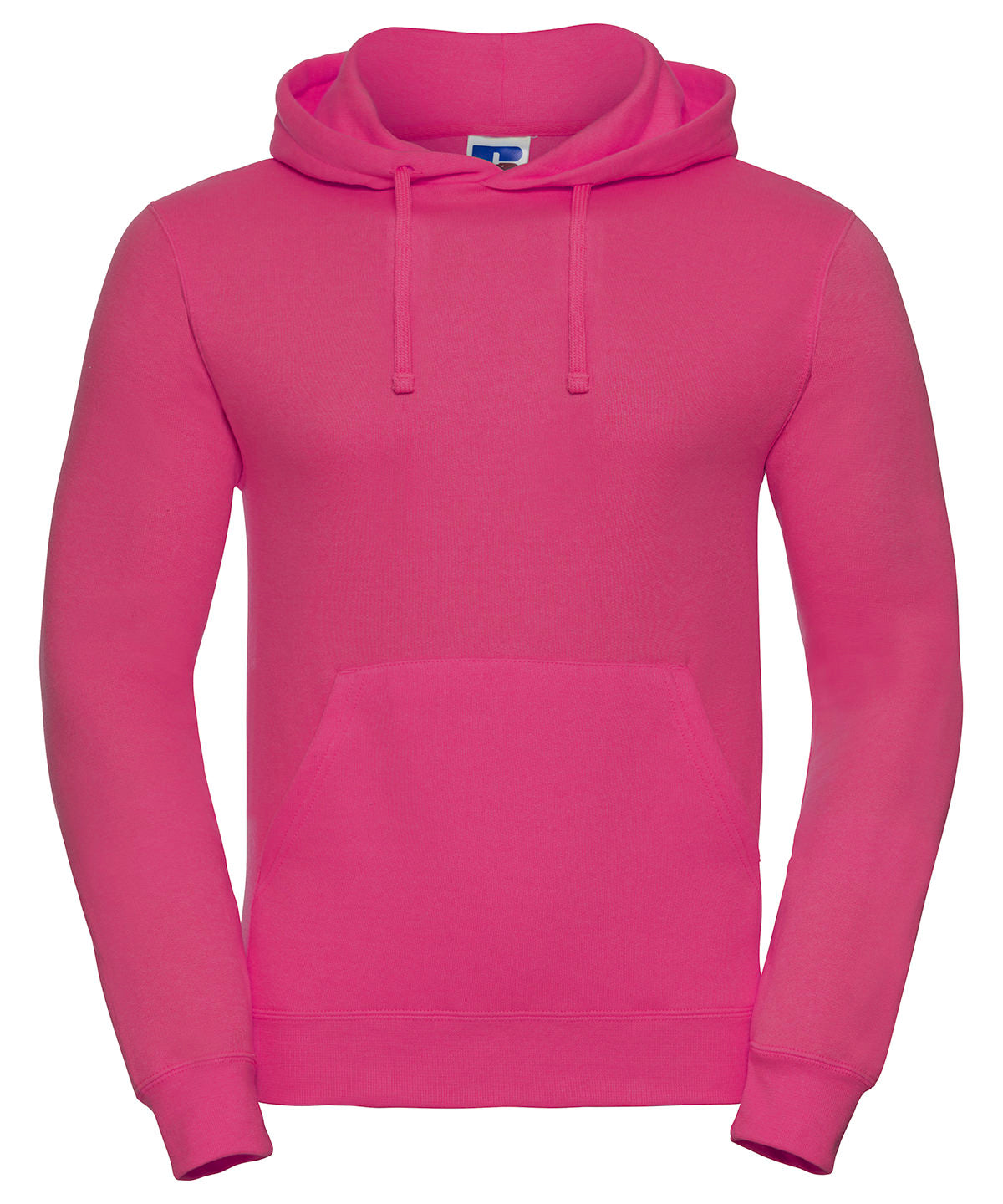 Tryck din logga på Hoodies från Russell Europe - Anpassa (J575M) Sweatshirt med huva i färgen Fuchsia för företag, föreningar och privatpersoner