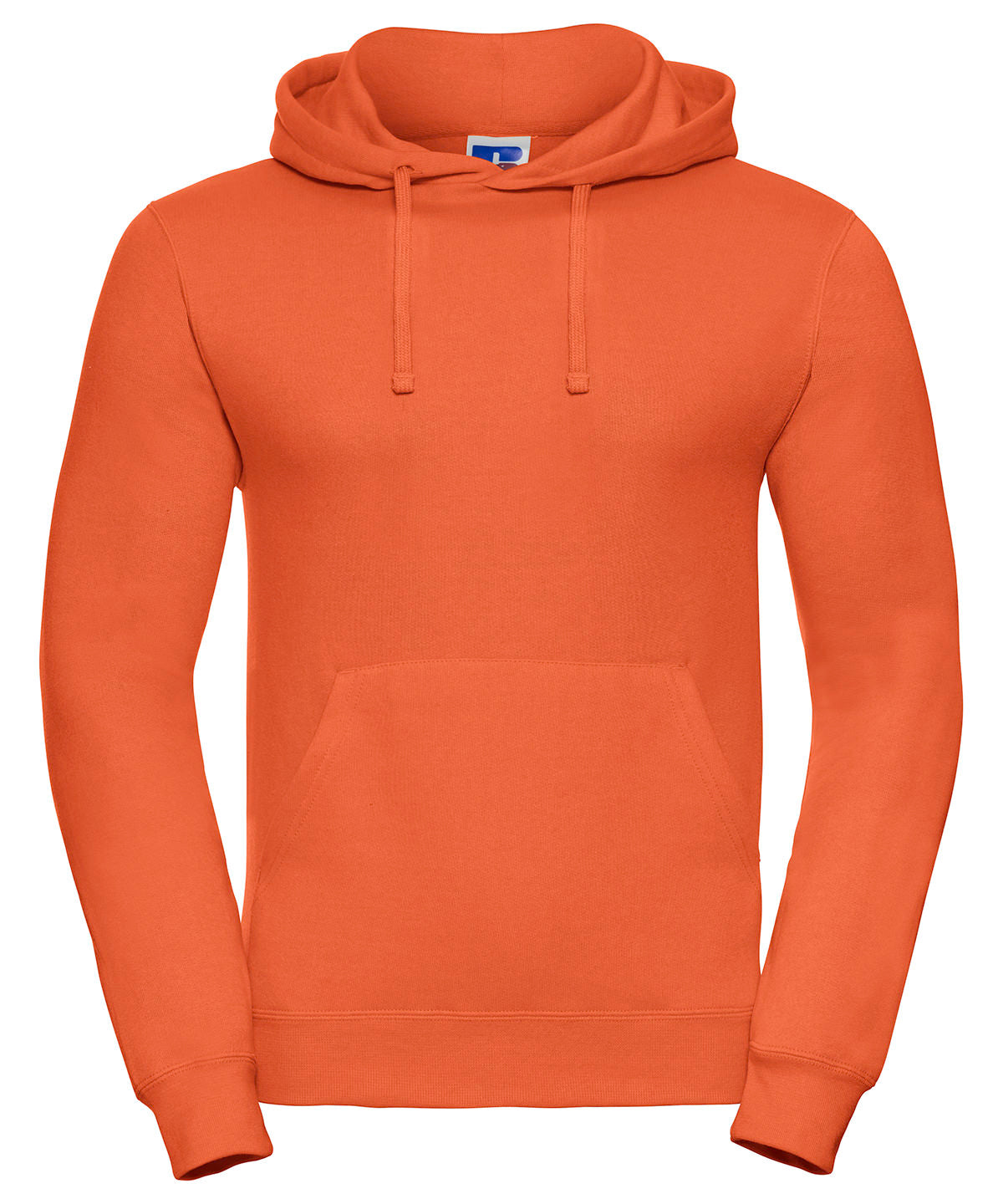 Tryck din logga på Hoodies från Russell Europe - Anpassa (J575M) Sweatshirt med huva i färgen Mellan Orange för företag, föreningar och privatpersoner