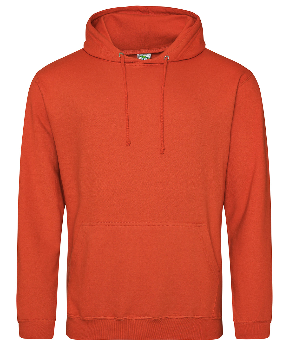 Tryck din logga på Hoodies från AWDis Just Hoods - Anpassa (JH001) College huvtröja i färgen Mörk orange för företag, föreningar och privatpersoner