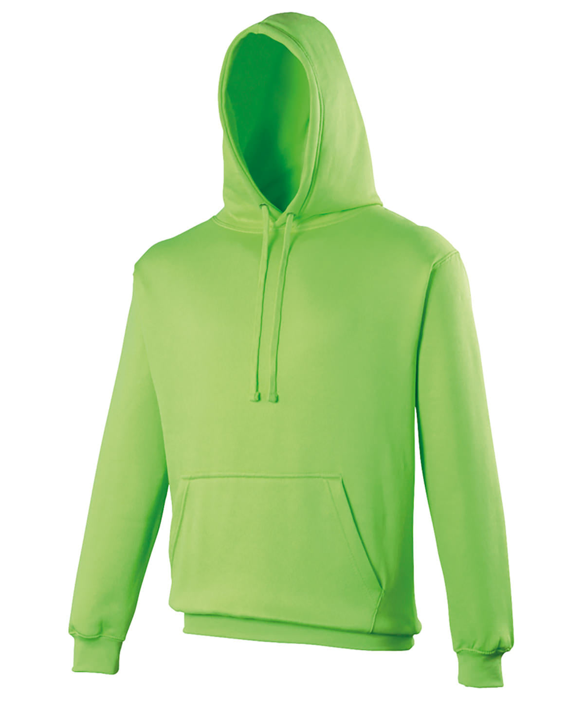 Tryck din logga på Hoodies från AWDis Just Hoods - Anpassa (JH004) Elektrisk huvtröja i färgen Neon grön för företag, föreningar och privatpersoner