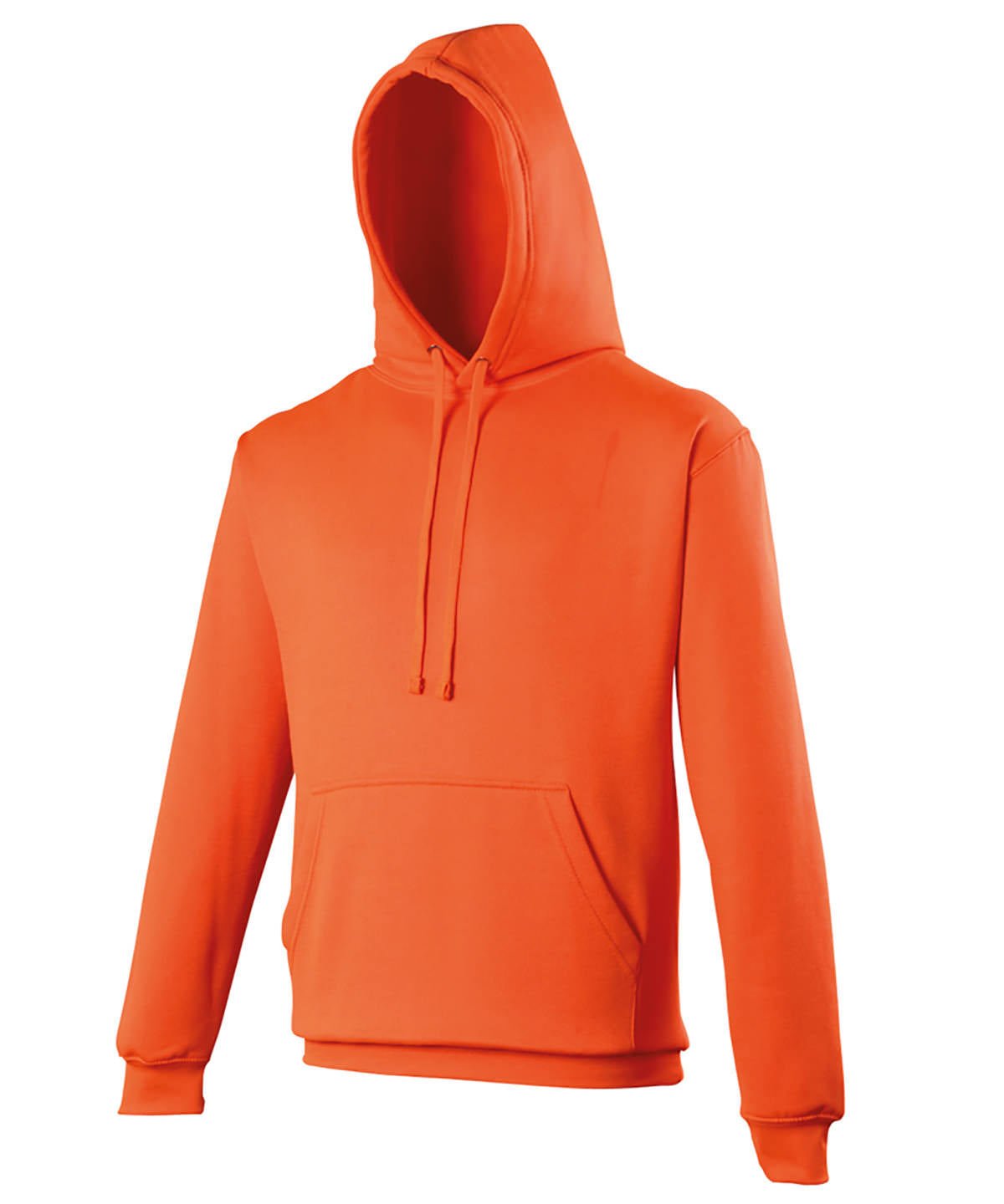 Tryck din logga på Hoodies från AWDis Just Hoods - Anpassa (JH004) Elektrisk huvtröja i färgen Neon orange för företag, föreningar och privatpersoner