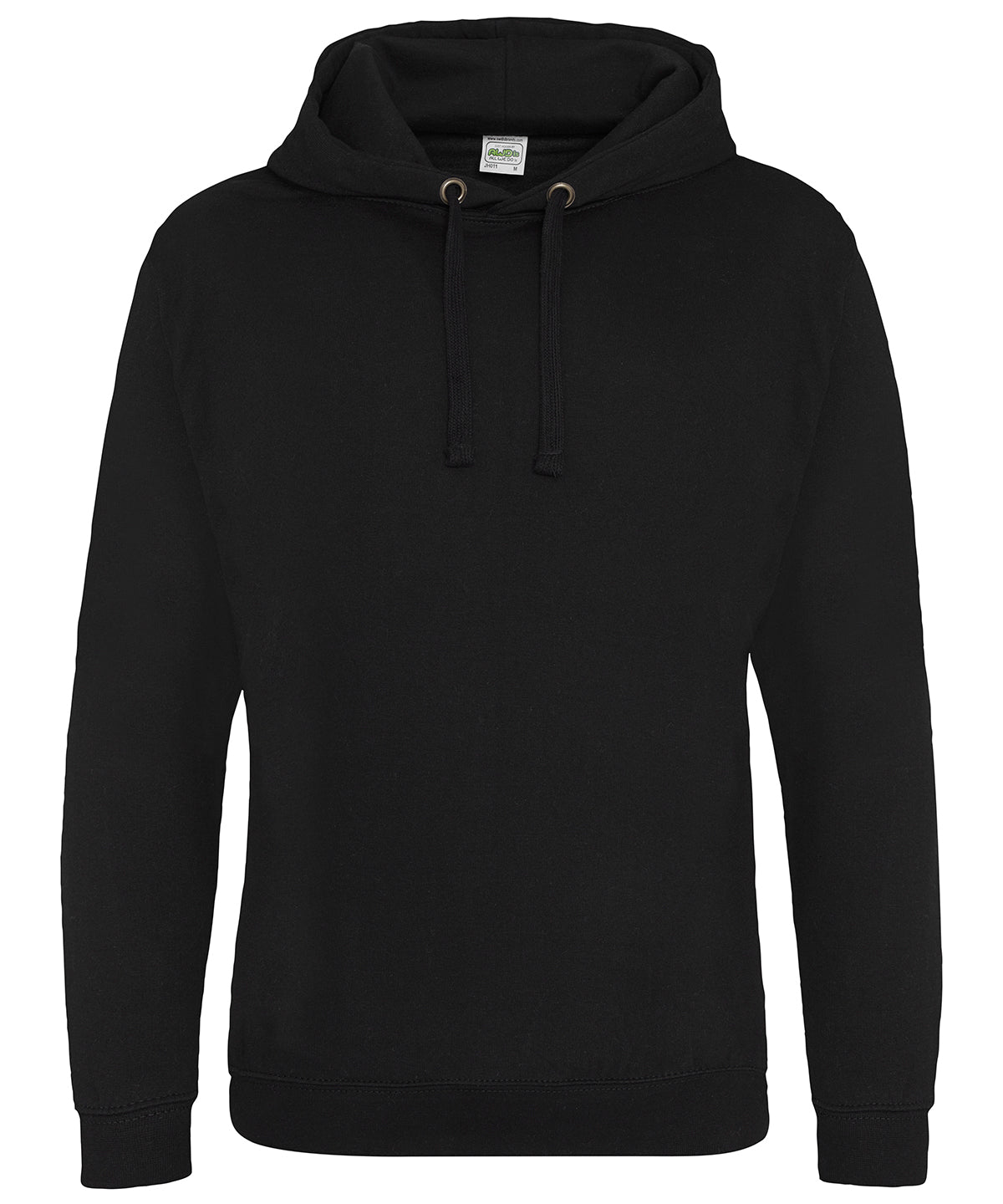 Tryck din logga på Hoodies från AWDis Just Hoods - Anpassa (JH011) Luvtröja med episkt tryck i färgen Svart för företag, föreningar och privatpersoner