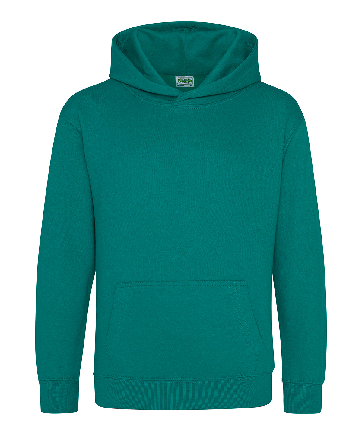 Tryck din logga på Hoodies från AWDis Just Hoods - Anpassa (3JH01J) Luvtröja för barn i färgen Teal för företag, föreningar och privatpersoner